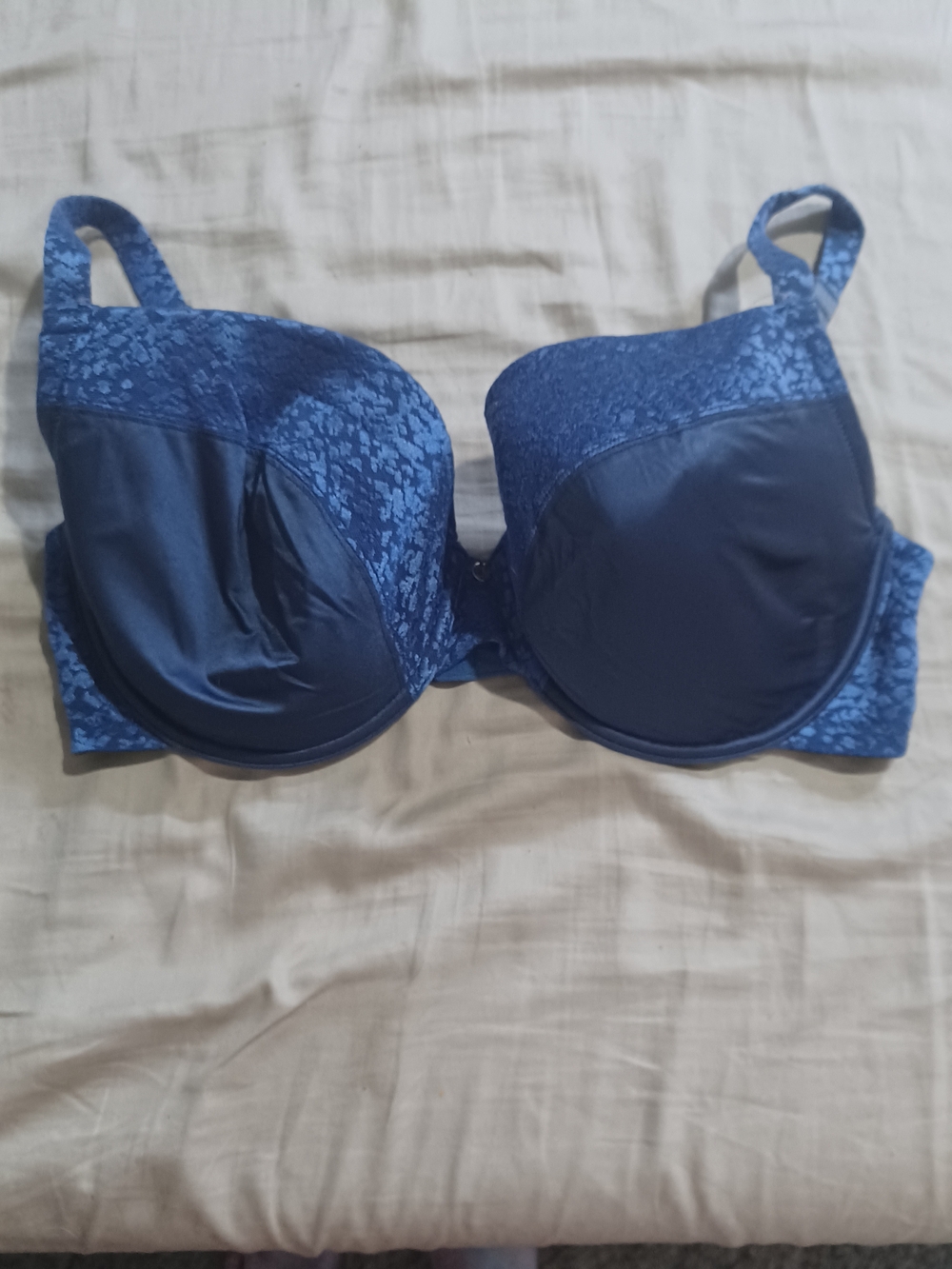 Le Mystere Blue Lace-Detail Underwire Bra